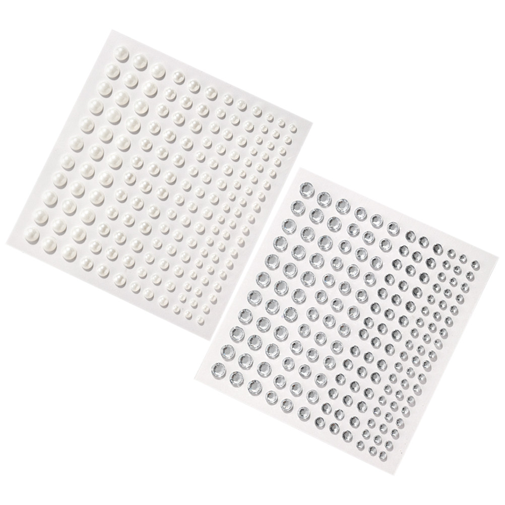 Craft Embellishments - 1Set Self-Adhesive Pearl Rhinestone Stickers Strong