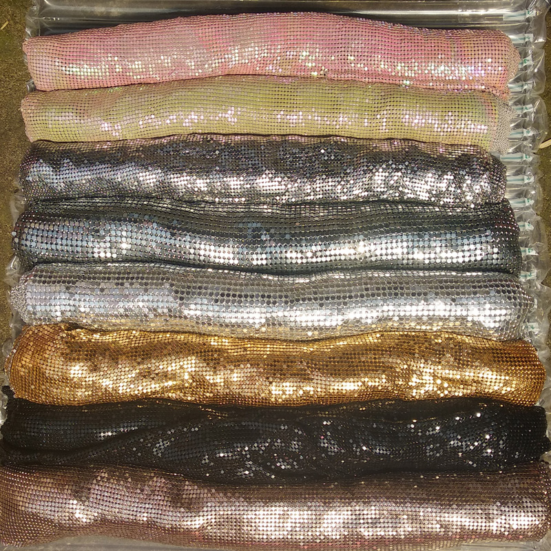 2019 Fashion Fabric  Gold Silv - Crystal Mesh Fabric のレビューと価格