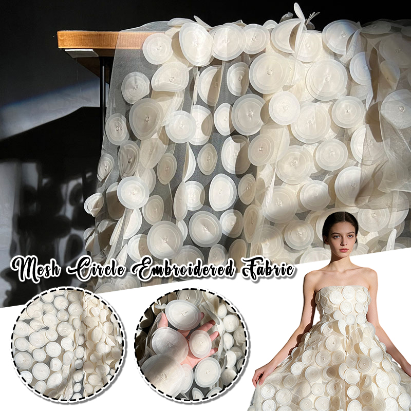 3D Multilayer Circular Cut Per - Crystal Mesh Fabric のレビューと価格