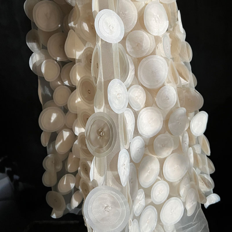 3D Multilayer Circular Cut Per - Crystal Mesh Fabric のレビューと価格