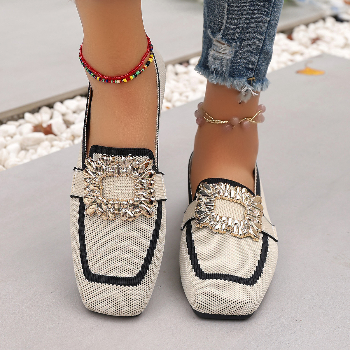 Spring Women's Flat Shoes New  - Crystal Mesh Fabric のレビューと価格