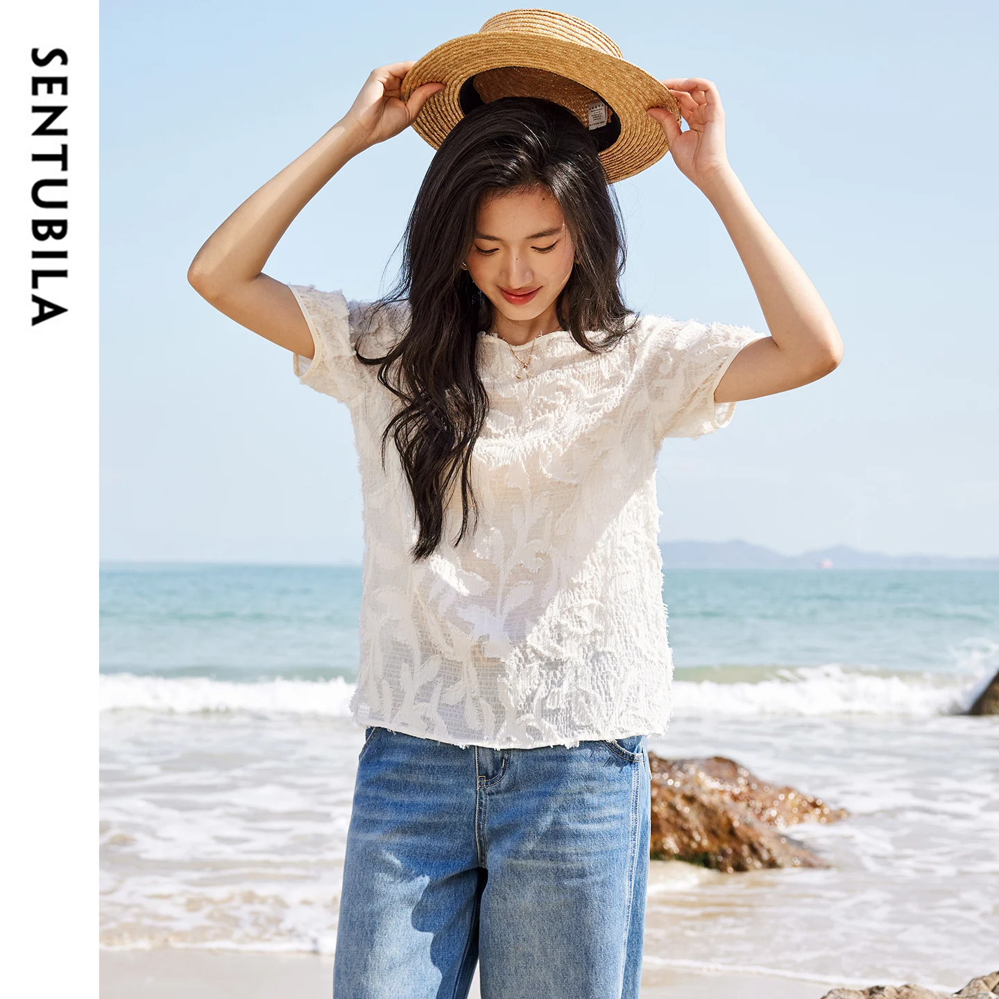 SENTUBILA Women's One-Shoulder - Tassel Fringe Trim のレビューと価格