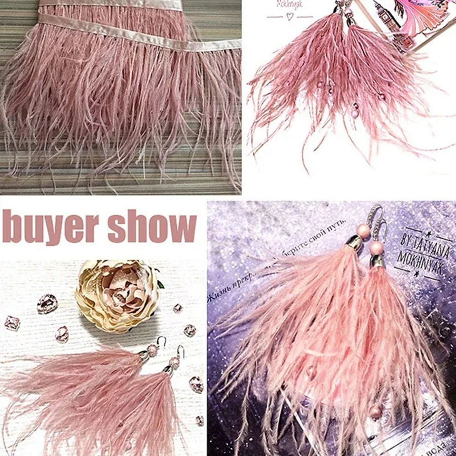 100CM Natural ostrich Feather  - Feather Trim Marabou のレビューと価格