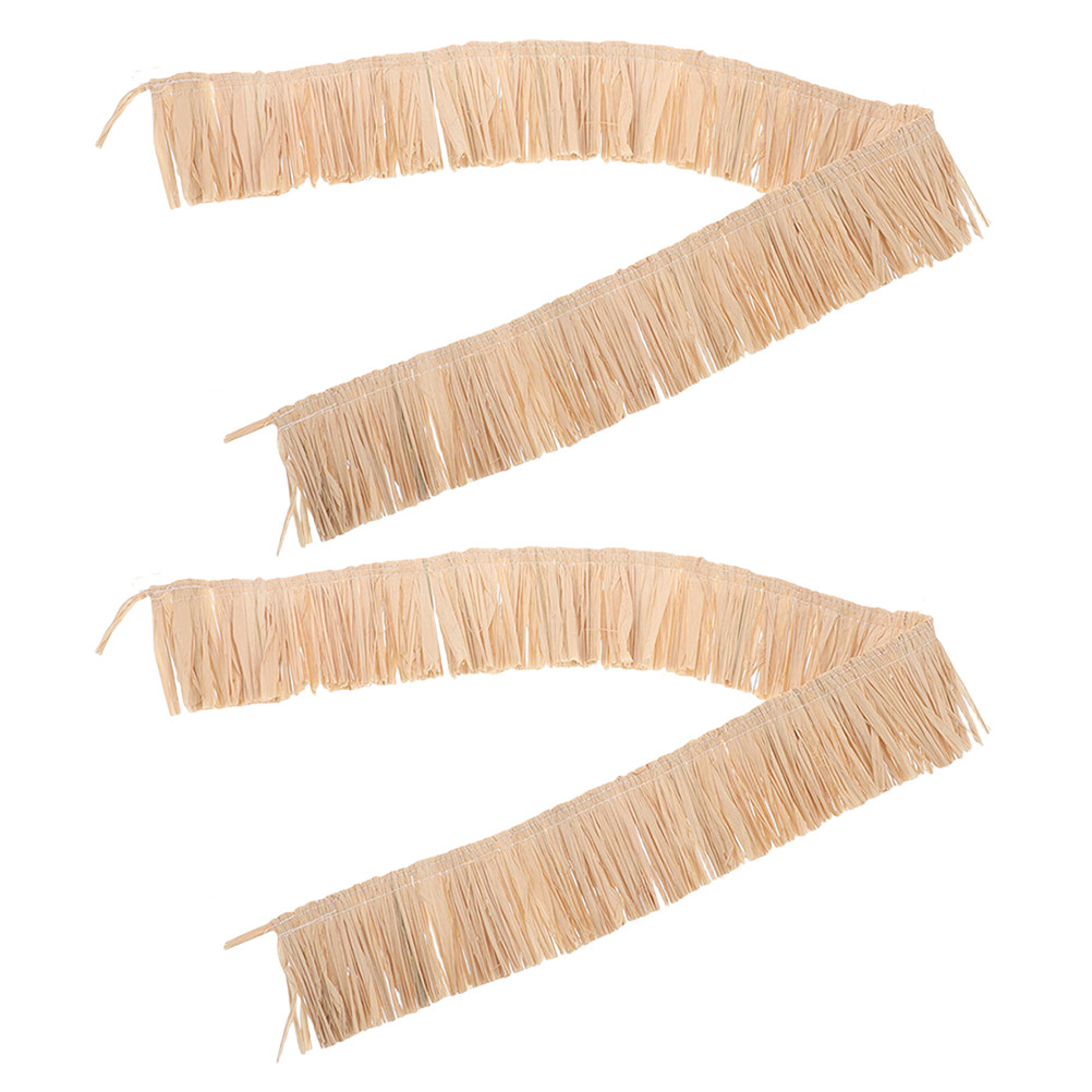 2Pcs Raffia Fringe Trim Woven  - Tassel Fringe Trim のレビューと価格