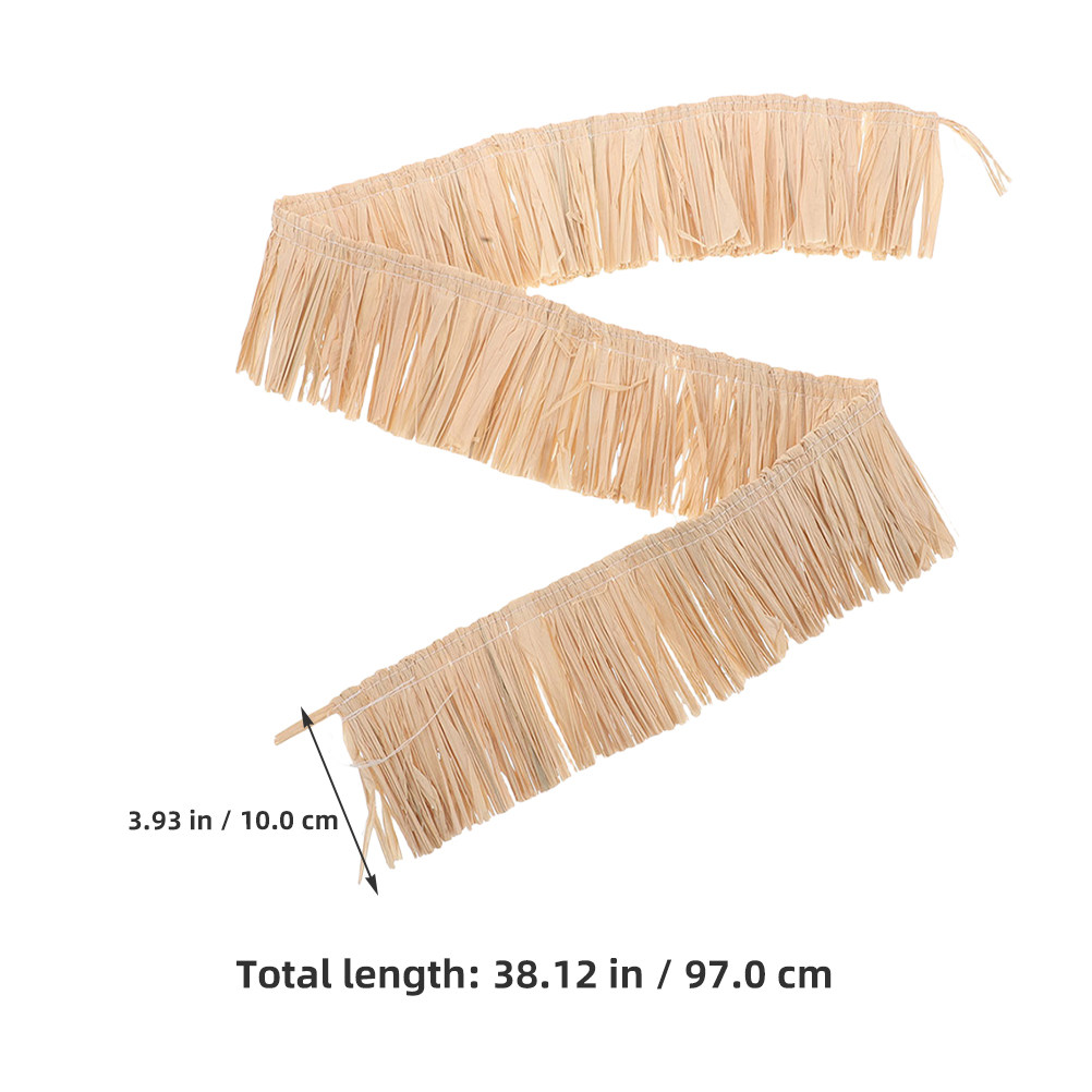 2Pcs Raffia Fringe Trim Woven  - Tassel Fringe Trim のレビューと価格