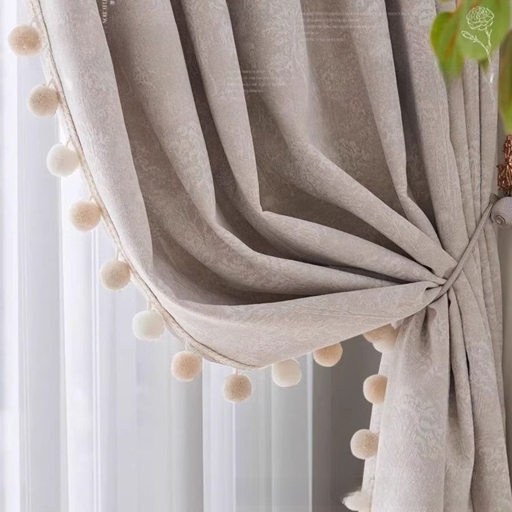 25M 3cm Ball Pom Pom Curtain T - Tassel Fringe Trim のレビューと価格