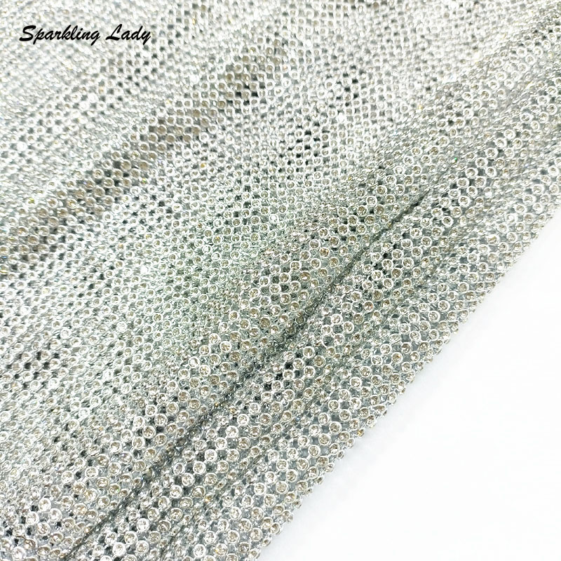 3MM Fashion Metal Rhinestone F - Crystal Mesh Fabric のレビューと価格