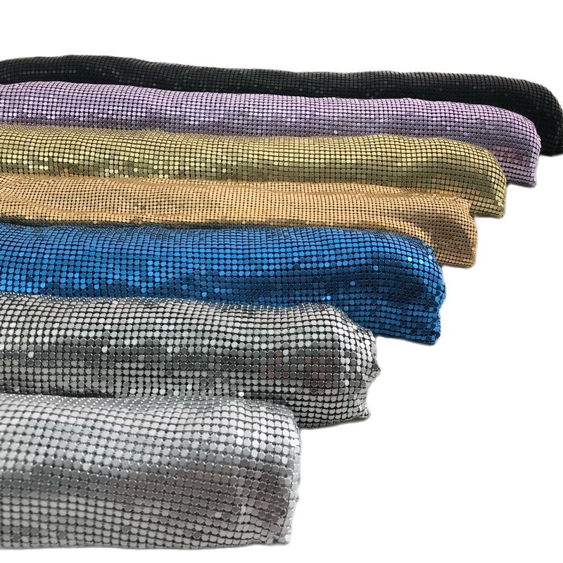 Gold Aluminum Metal Sequin Fab - Crystal Mesh Fabric のレビューと価格
