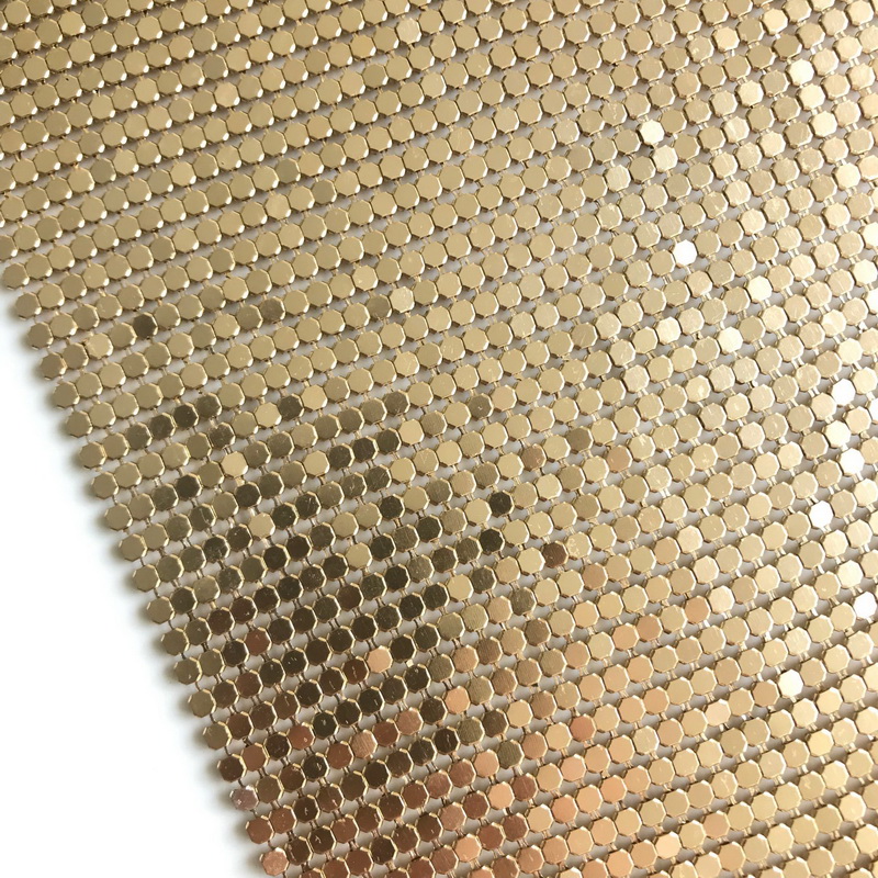 Gold Aluminum Metal Sequin Fab - Crystal Mesh Fabric のレビューと価格