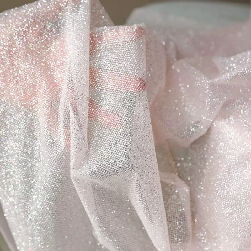Glitter Sequin Mesh Fabric for - Crystal Mesh Fabric のレビューと価格