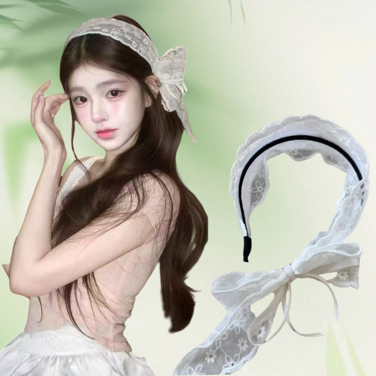 New Vintage Pastoral Lace Hair - Lace Ribbon Trim のレビューと価格