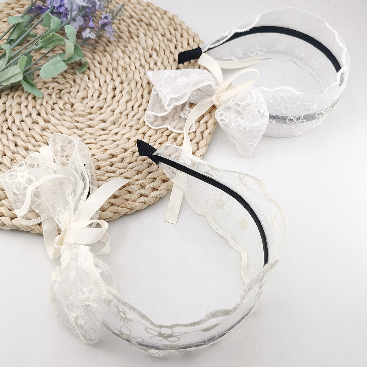 New Vintage Pastoral Lace Hair - Lace Ribbon Trim のレビューと価格
