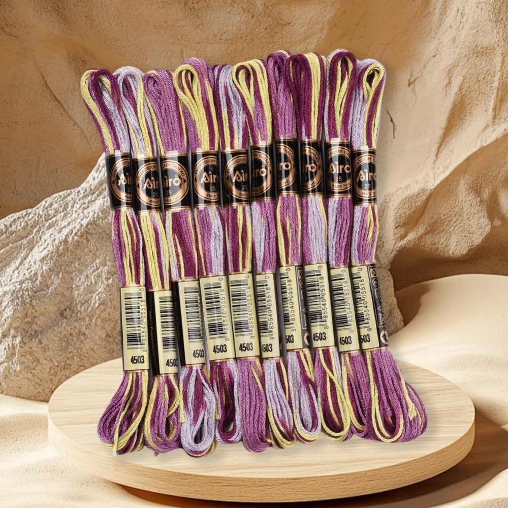 6 Strands Purple Variegated Em - Embroidery Embellishments のレビューと価格