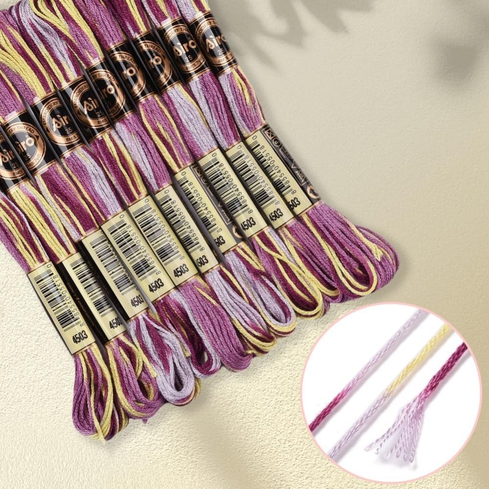 6 Strands Purple Variegated Em - Embroidery Embellishments のレビューと価格