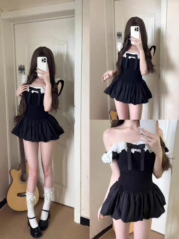 Coquette Korean Sexy Off Shoul - Elastic Lace Trim のレビューと価格