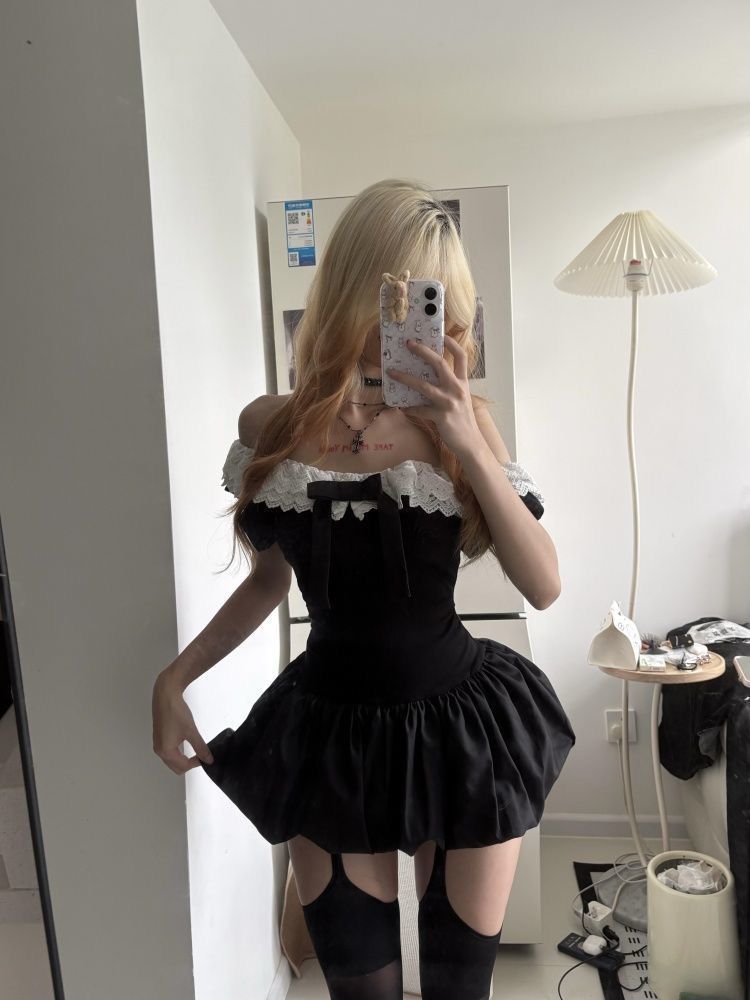 Coquette Korean Sexy Off Shoul - Elastic Lace Trim のレビューと価格