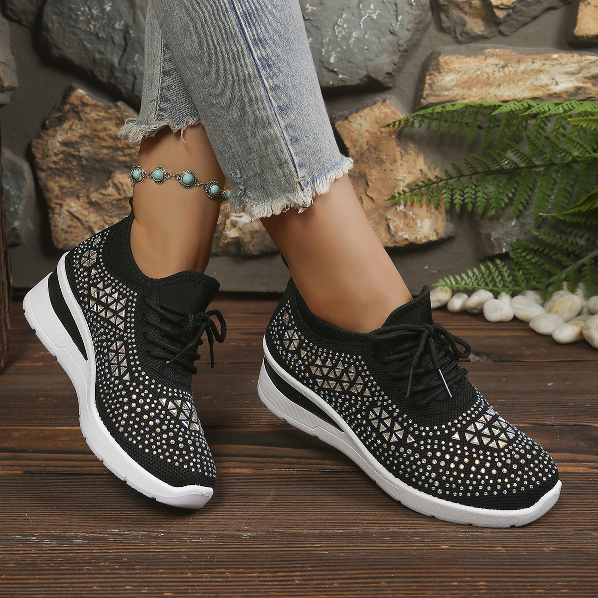 Glitter Rhinestone Knit Mesh W - Crystal Mesh Fabric のレビューと価格