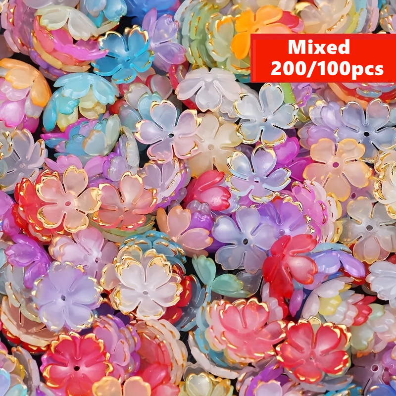 200/100pcs 15mm Colorful Acryl - Embroidery Embellishments のレビューと価格