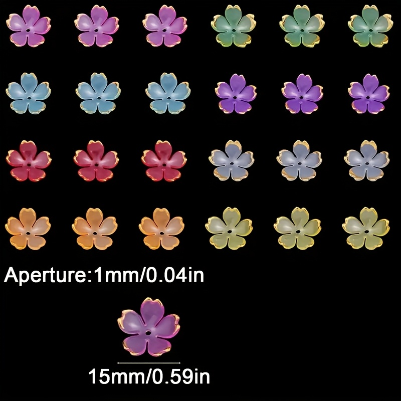 200/100pcs 15mm Colorful Acryl - Embroidery Embellishments のレビューと価格