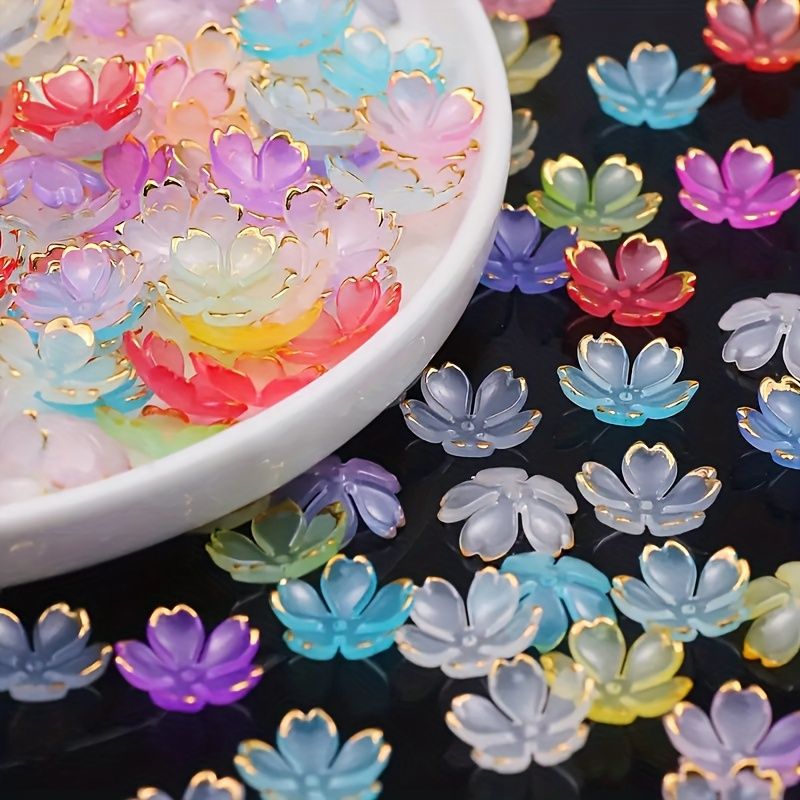 200/100pcs 15mm Colorful Acryl - Embroidery Embellishments のレビューと価格