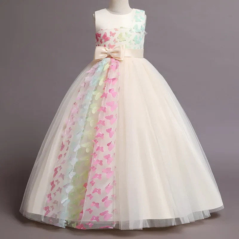 Fashion Bow Flower Girl Dresse - Lace Ribbon Trim のレビューと価格