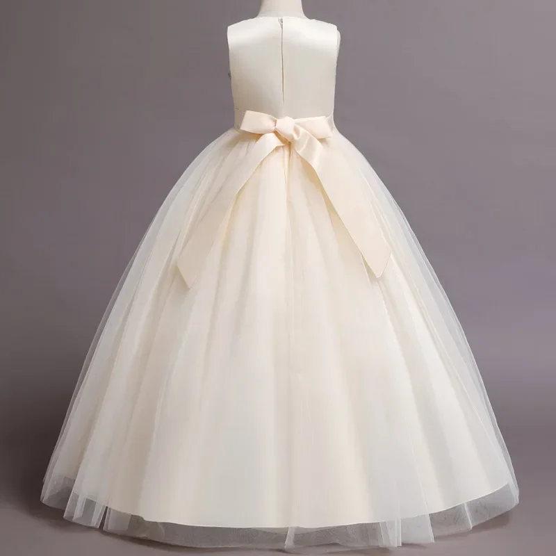 Fashion Bow Flower Girl Dresse - Lace Ribbon Trim のレビューと価格