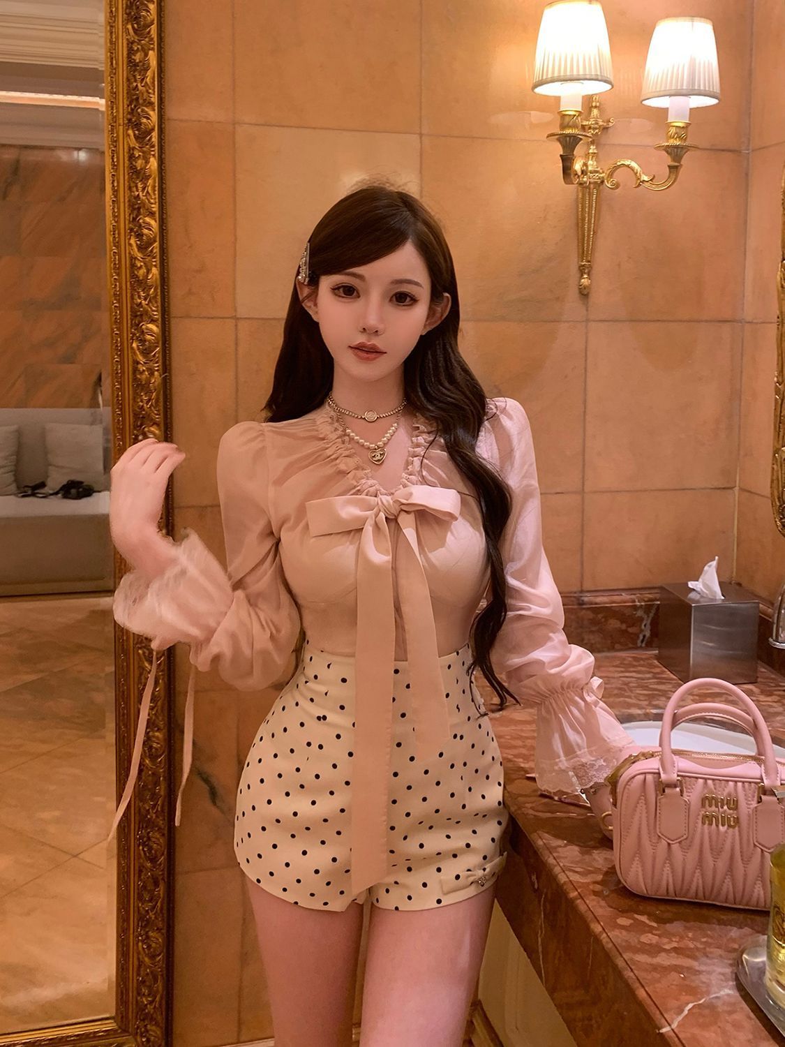 Coquette Sweet Korean Elegant  - Elastic Lace Trim のレビューと価格