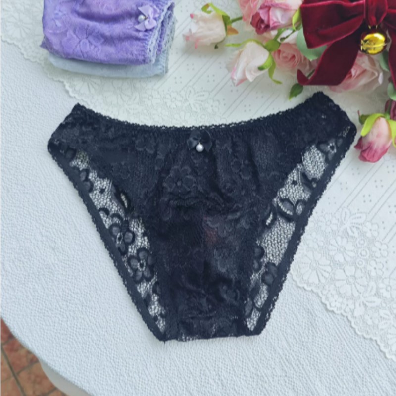 Sheer Sexy Man's Lace Panties  - Embroidery Embellishments のレビューと価格