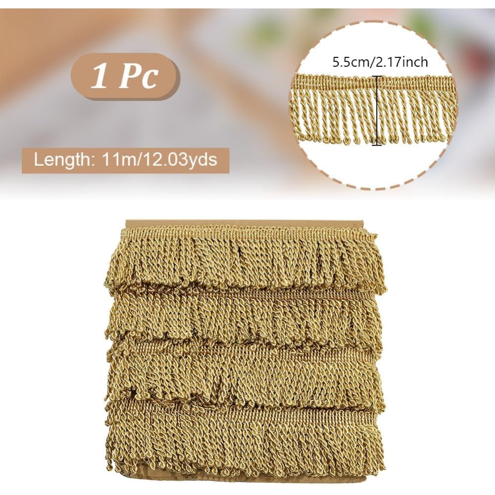 12 Yardsx2.2Inch Fringe Trim C - Tassel Fringe Trim のレビューと価格