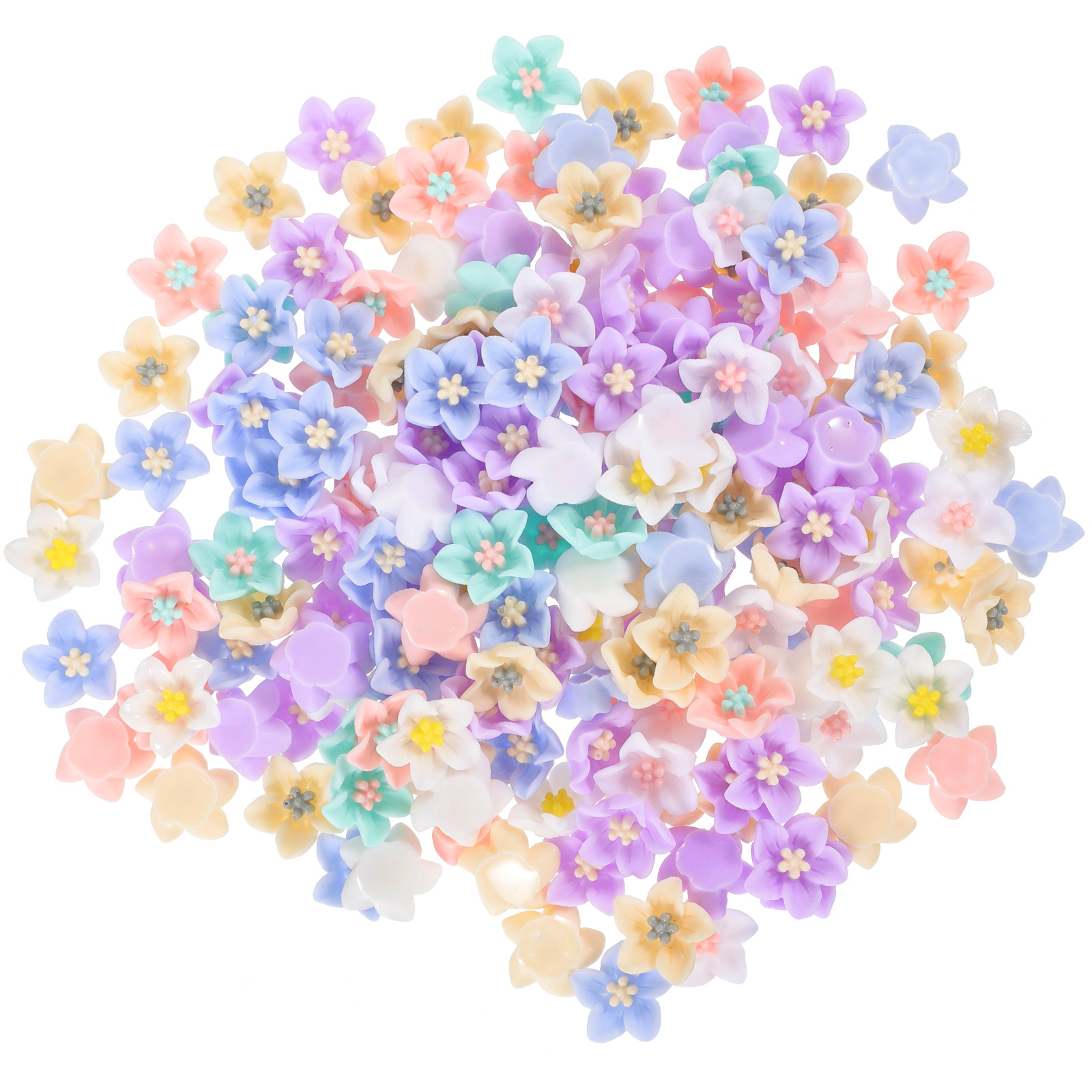 200Pcs Unique Resin Flower Emb - Craft Embellishments のレビューと価格