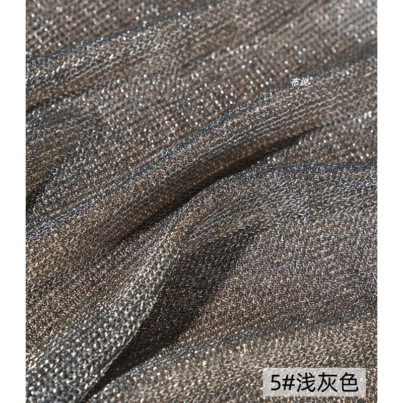 Light Gray Metallic Thread Fab - Crystal Mesh Fabric のレビューと価格