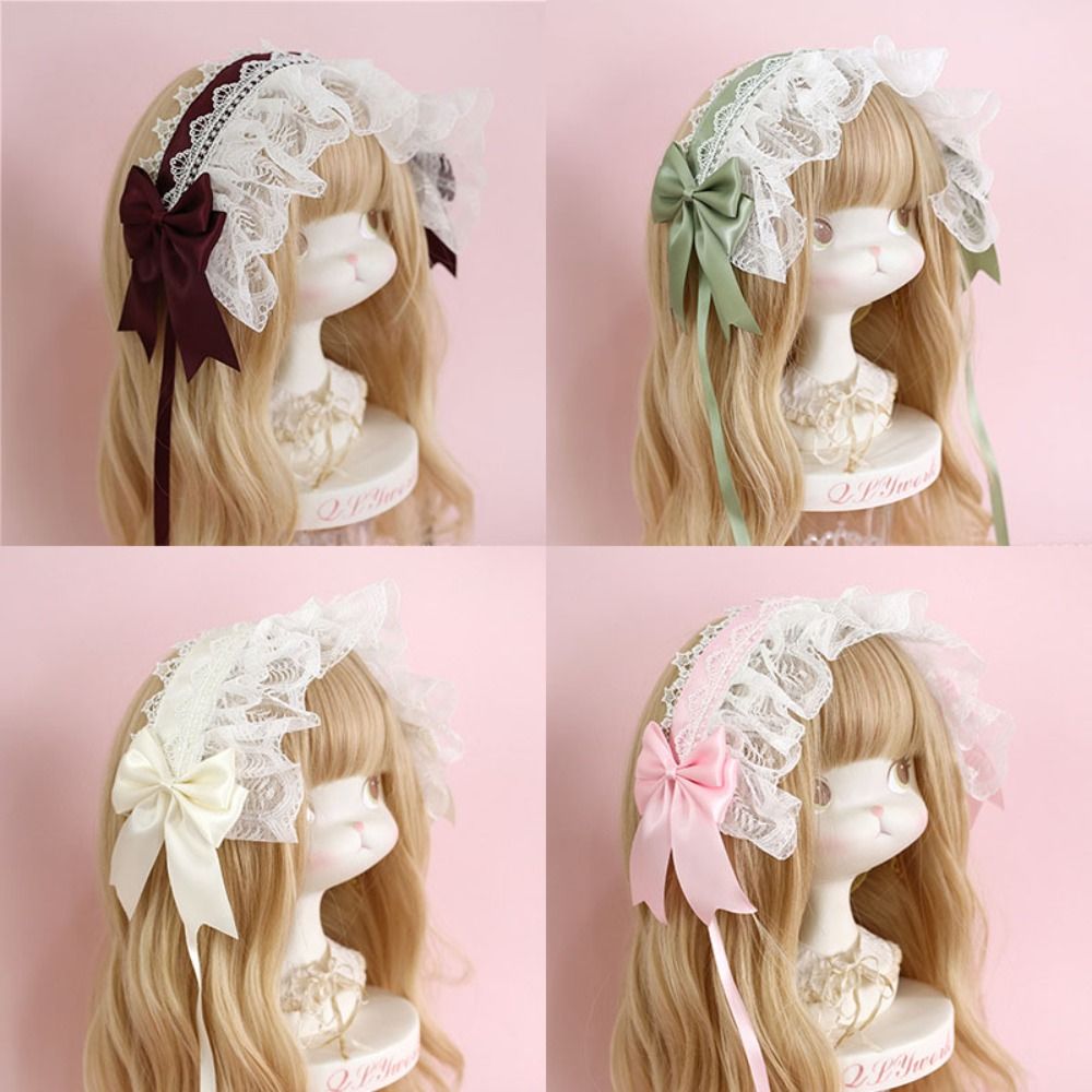 Lovely Ribbon Bow Lace Headban - Lace Ribbon Trim のレビューと価格