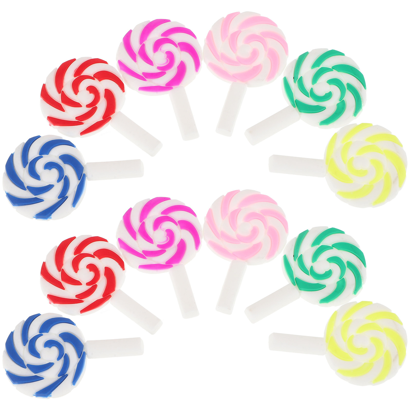 36Pcs Vibrant Rainbow Lollipop - Craft Embellishments のレビューと価格