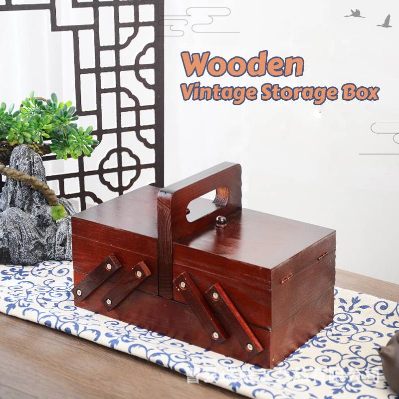 Portable Foldable Wooden Sewin - Craft Embellishment Storage のレビューと価格