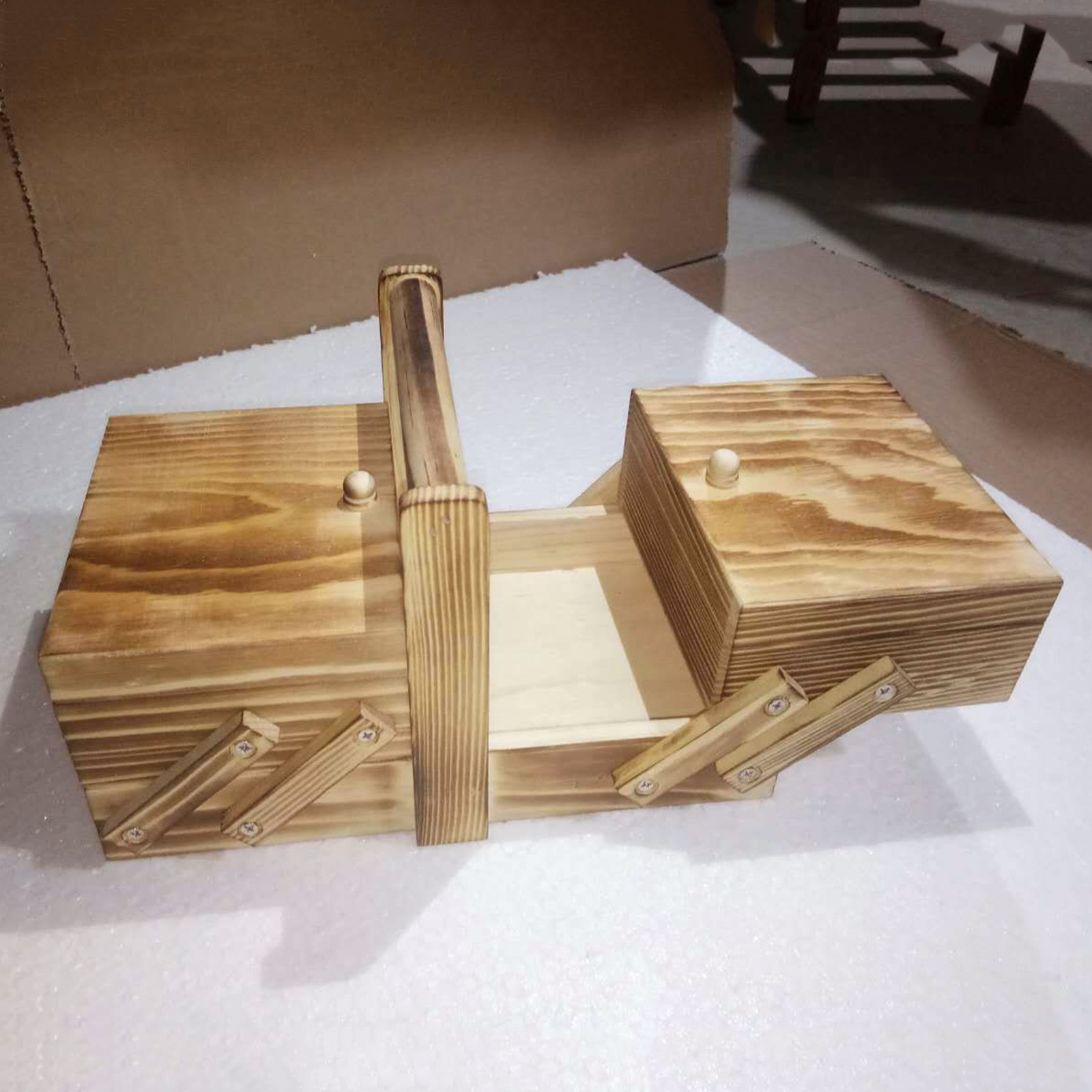 Portable Foldable Wooden Sewin - Craft Embellishment Storage のレビューと価格