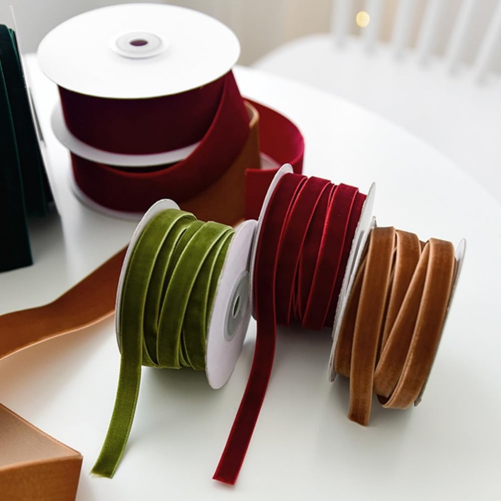 2 Rolls 21.88 Yards 3/8 Inch G - Velvet Ribbon Roll のレビューと価格