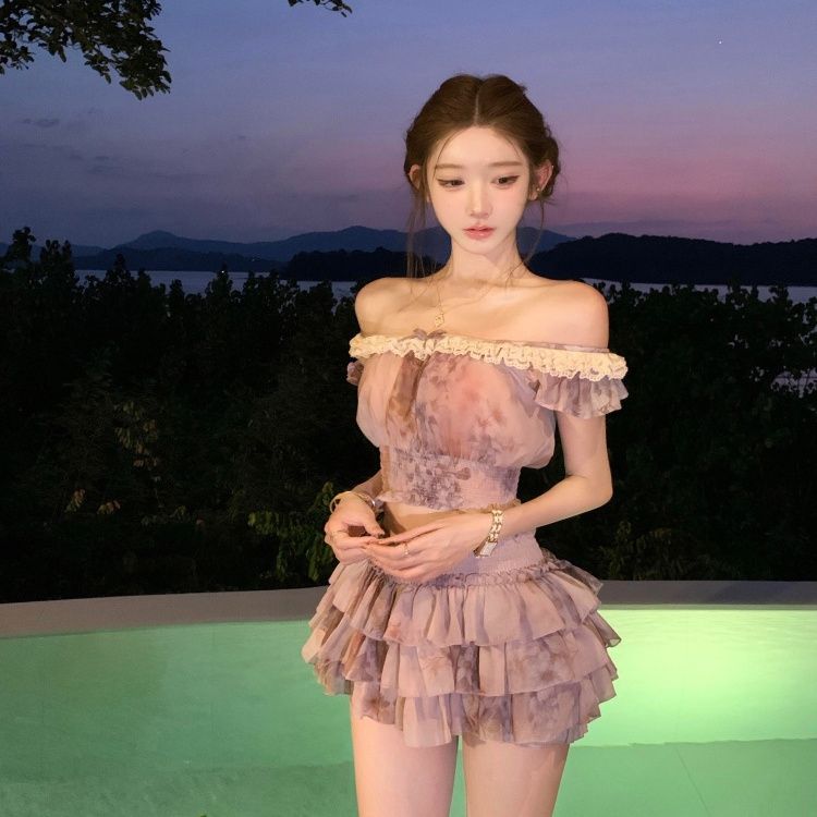 French Sweet Coquette Off Shou - Elastic Lace Trim のレビューと価格