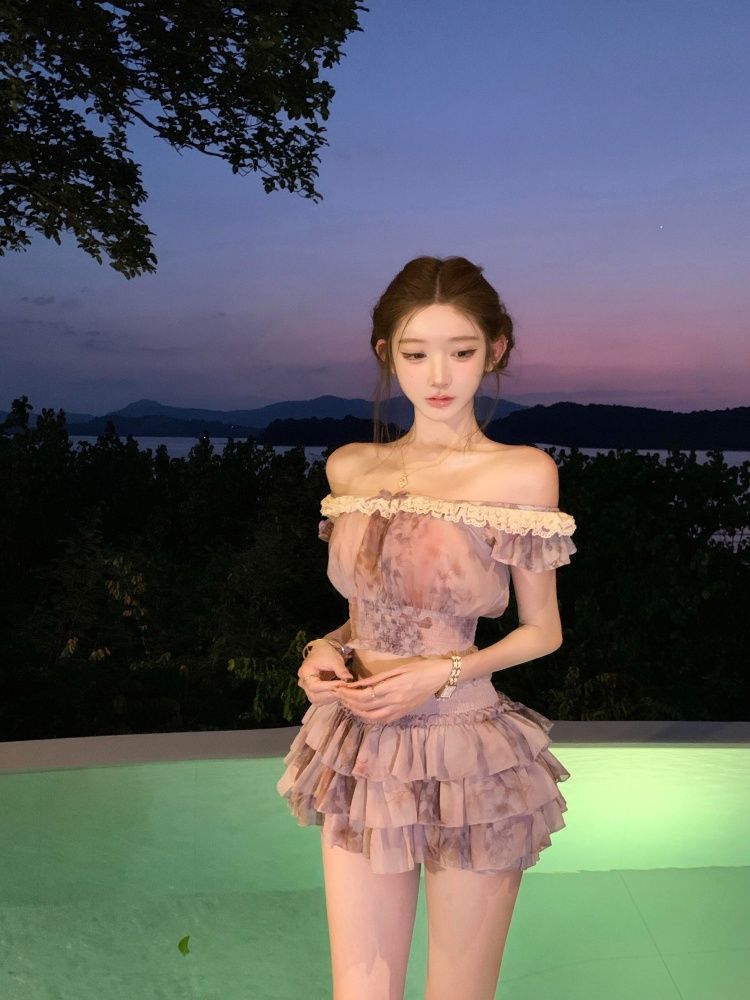 French Sweet Coquette Off Shou - Elastic Lace Trim のレビューと価格