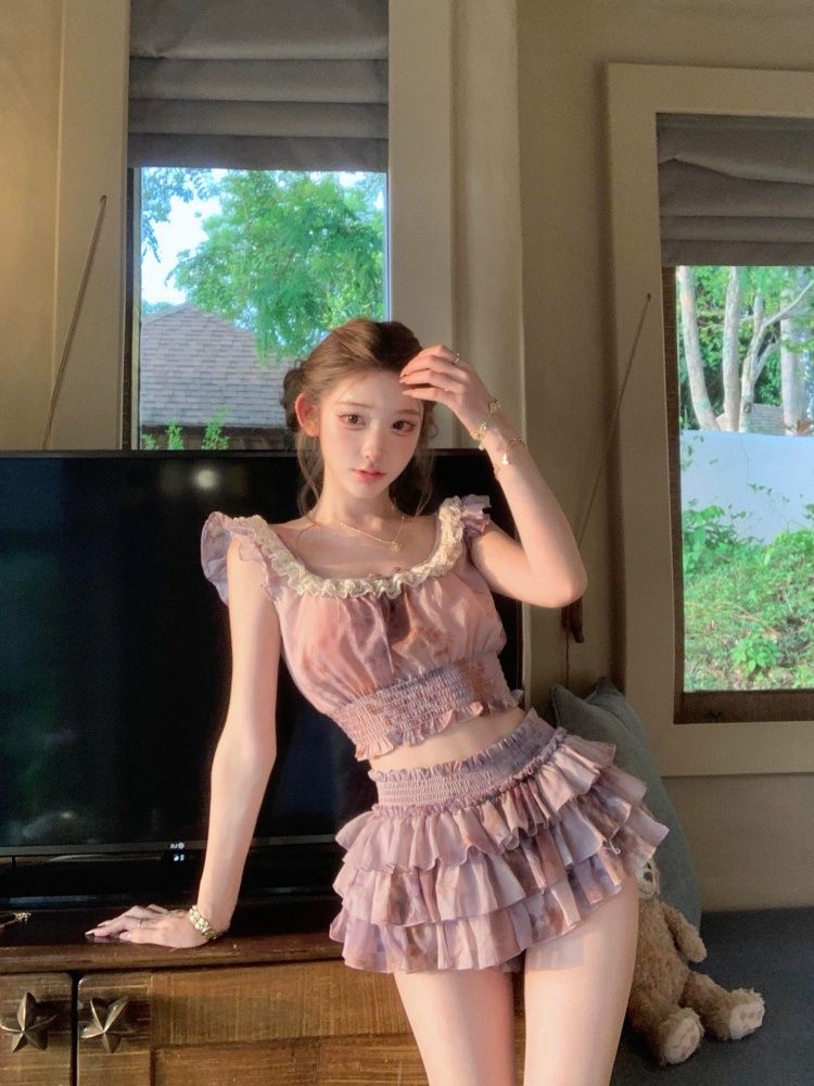 French Sweet Coquette Off Shou - Elastic Lace Trim のレビューと価格