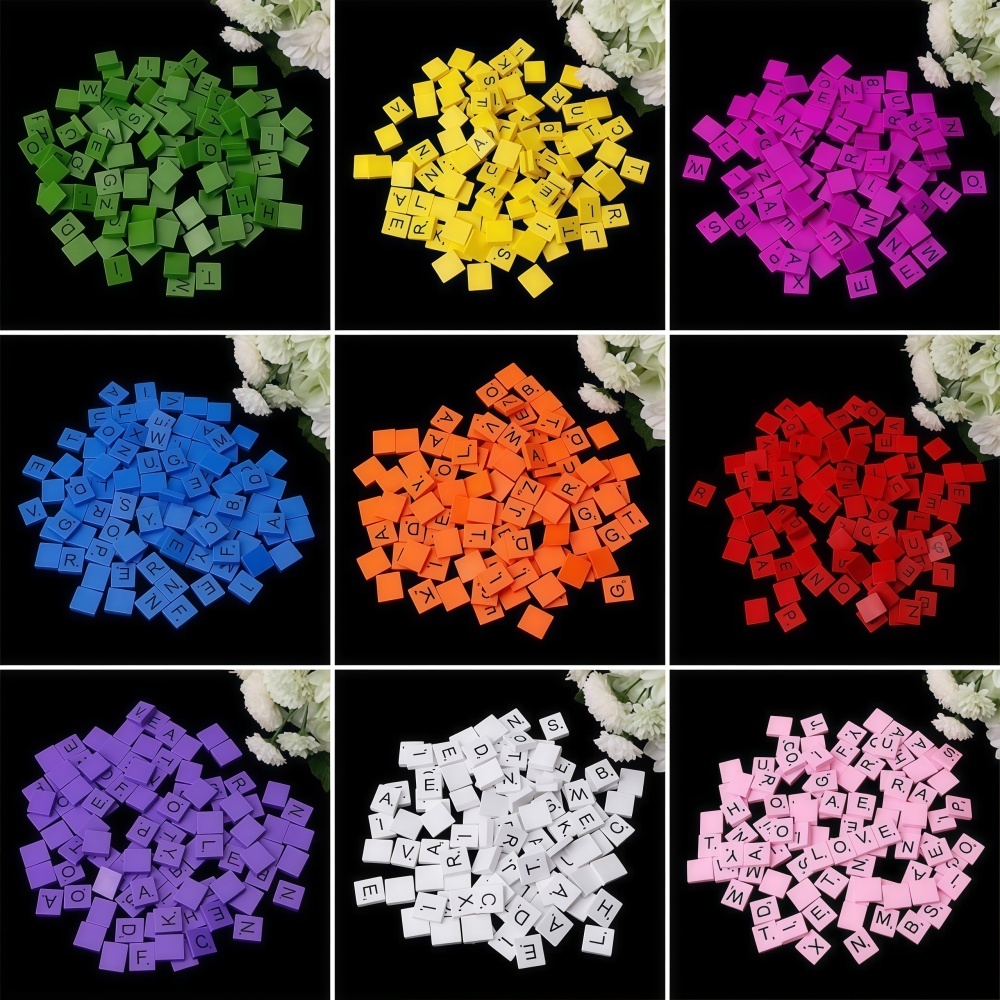 100PCS  Wooden Letter Cubes fo - Craft Embellishments のレビューと価格