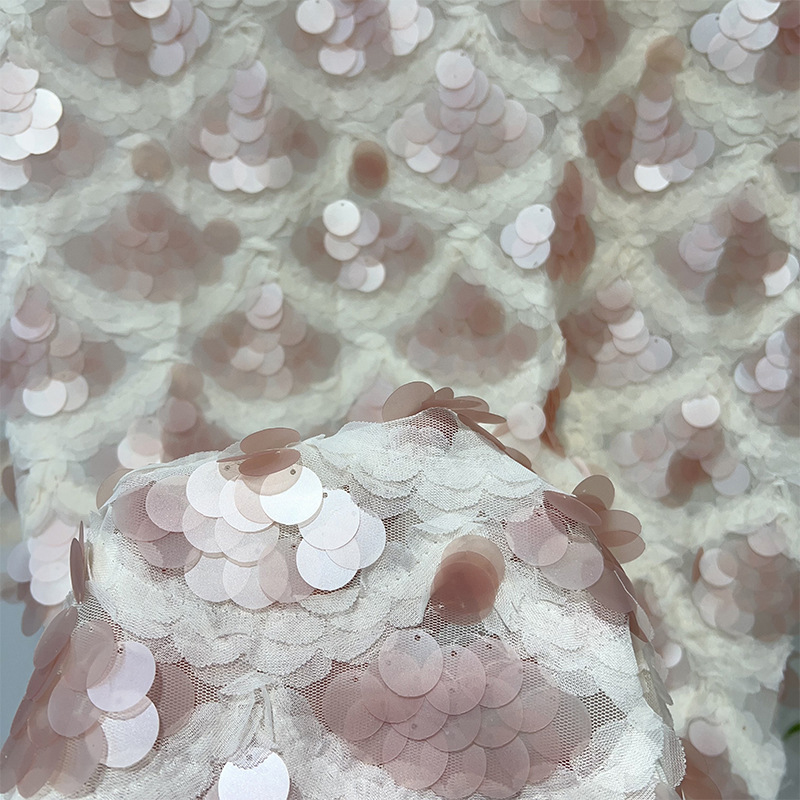 Mesh Base Cloth Sequin Embroid - Crystal Mesh Fabric のレビューと価格