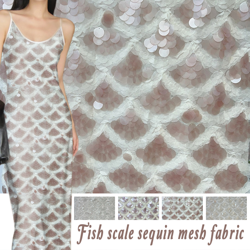 Mesh Base Cloth Sequin Embroid - Crystal Mesh Fabric のレビューと価格