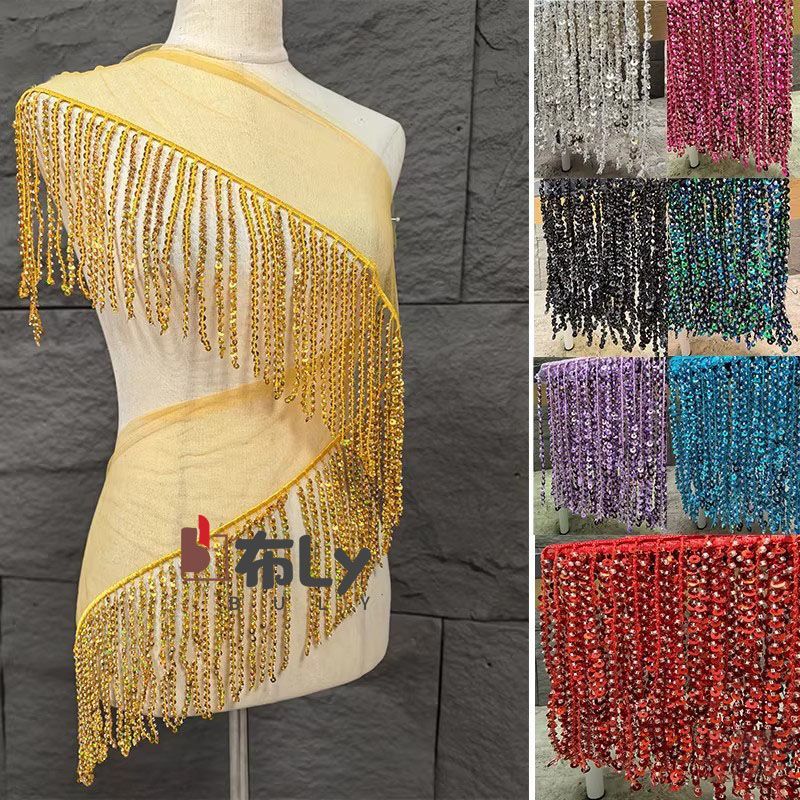 15cm Beaded Sequin Tassel Frin - Tassel Fringe Trim のレビューと価格