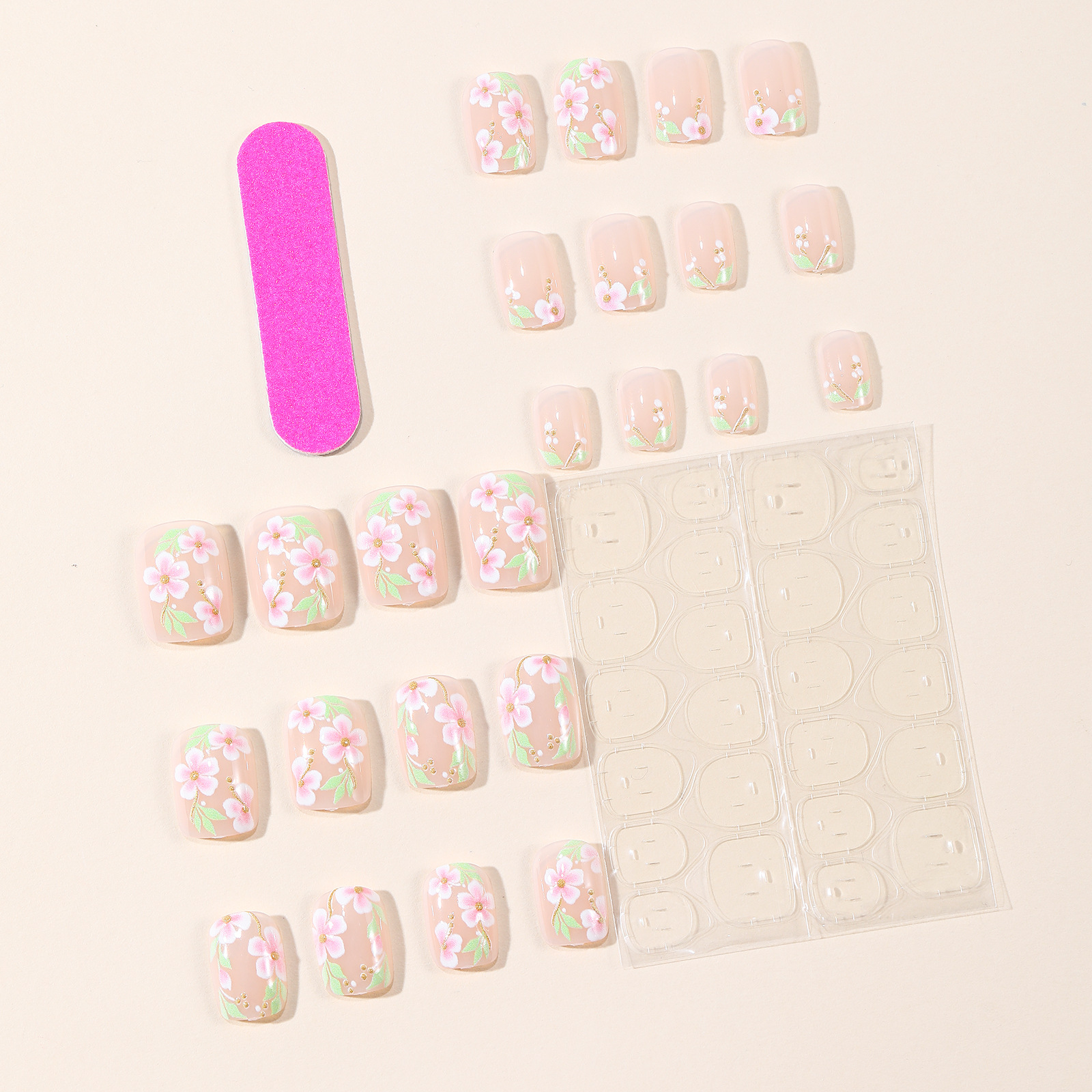 Short Medium fake nails for wo - Embroidery Embellishments のレビューと価格