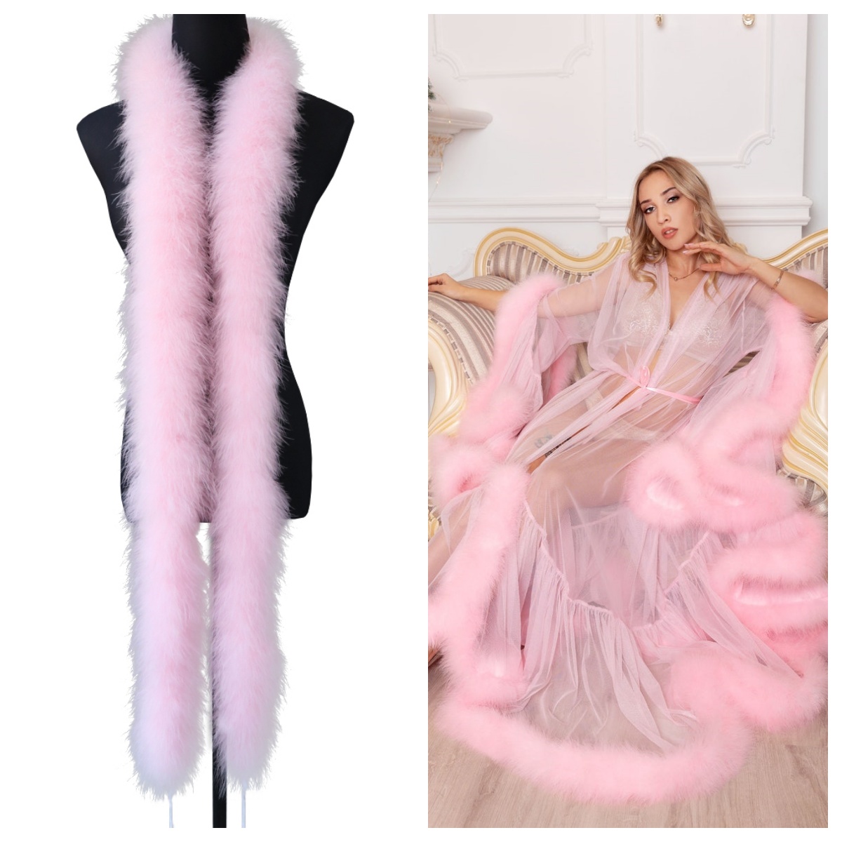 Natural Marabou Feather Trim 2 - Feather Trim Marabou のレビューと価格