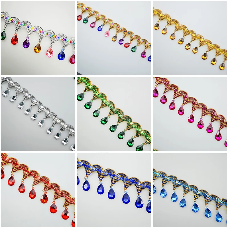 Rhinestone Fringe Tassel Lace  - Tassel Fringe Trim のレビューと価格