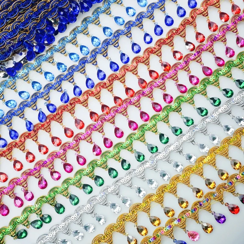 Rhinestone Fringe Tassel Lace  - Tassel Fringe Trim のレビューと価格