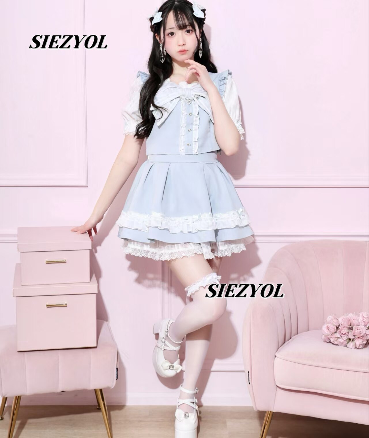 Sweet and Cute Girls' Two-piec - Elastic Lace Trim のレビューと価格