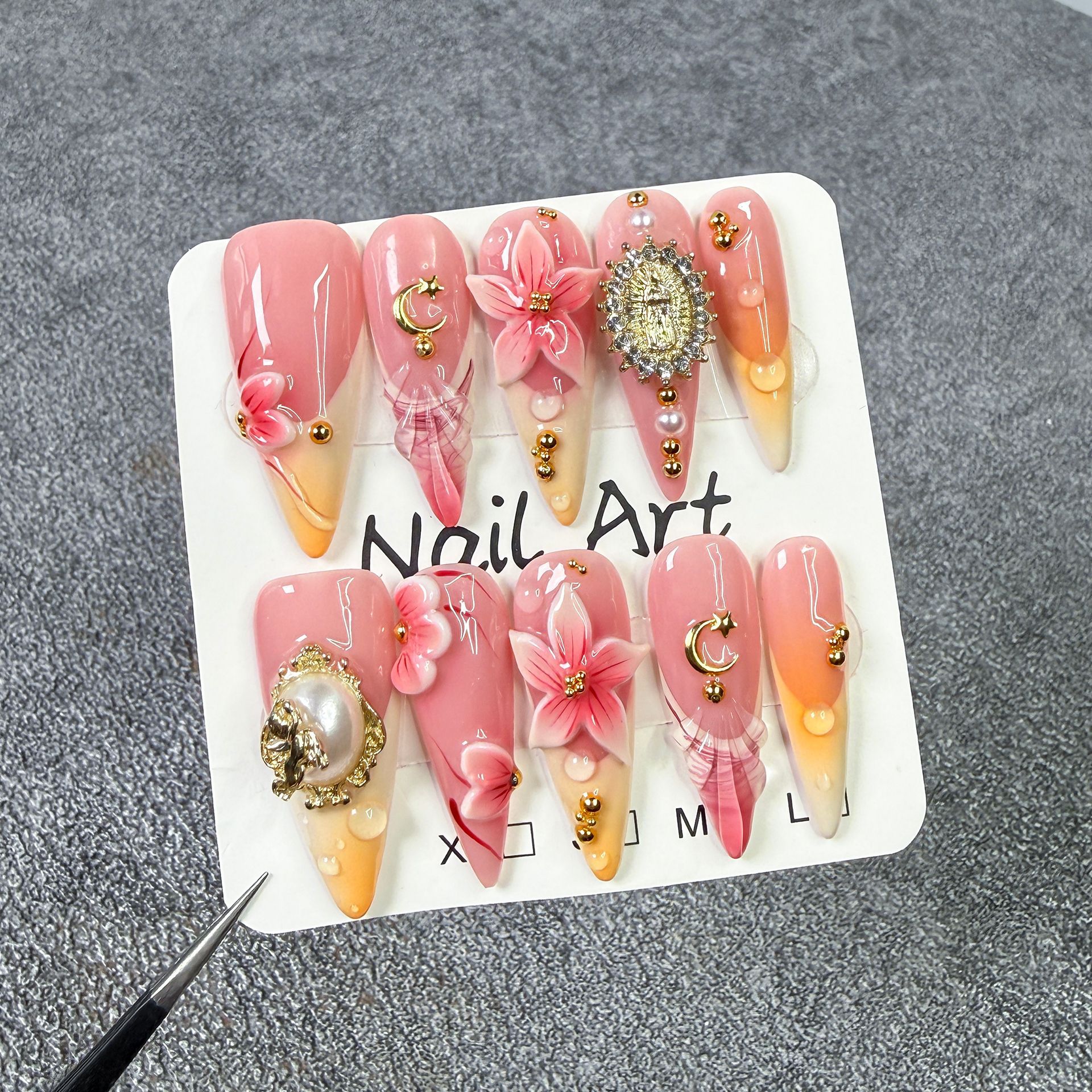 10Pcs Retro Flower Design Fals - Embroidery Embellishments のレビューと価格