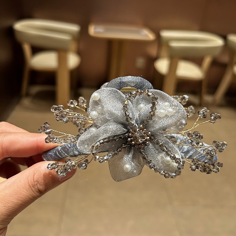 Elegant Korean Hair Accessorie - Crystal Mesh Fabric のレビューと価格